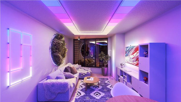 Kit 3 panouri luminoase de tavan Nanoleaf Skylight Starter Kit, Wi-Fi