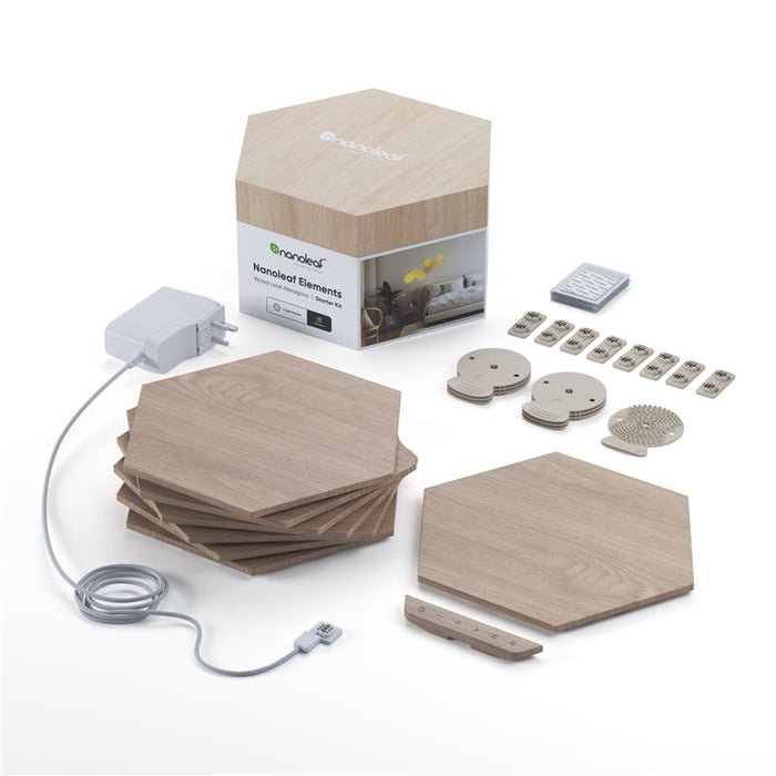 Kit 7 panouri luminoase Nanoleaf Elements Hexagons Starter Kit, Wi-Fi