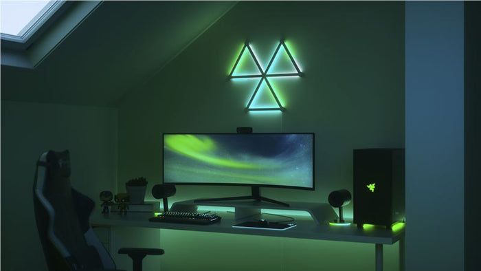 Kit 9 bare luminoase RGBW Nanoleaf Lines Starter Kit, Wi-Fi