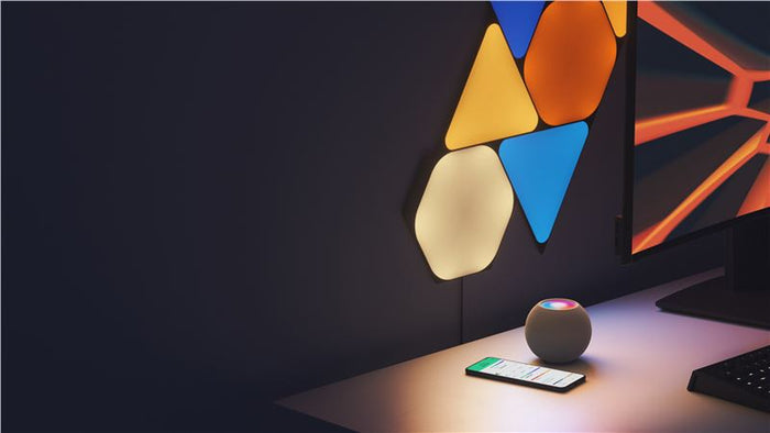 Kit 9 panouri luminoase Nanoleaf Shapes Black Hexagons Starter Kit, ediție limitată