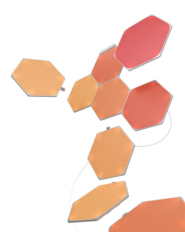 Kit 9 panouri luminoase Nanoleaf Shapes Hexagons Starter Kit, Wi-Fi