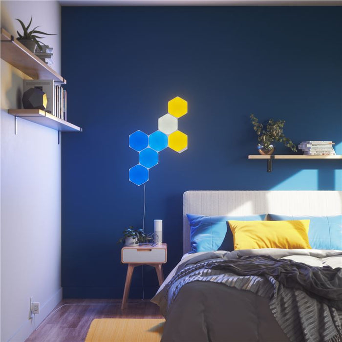 Kit 9 panouri luminoase Nanoleaf Shapes Hexagons Starter Kit, Wi-Fi