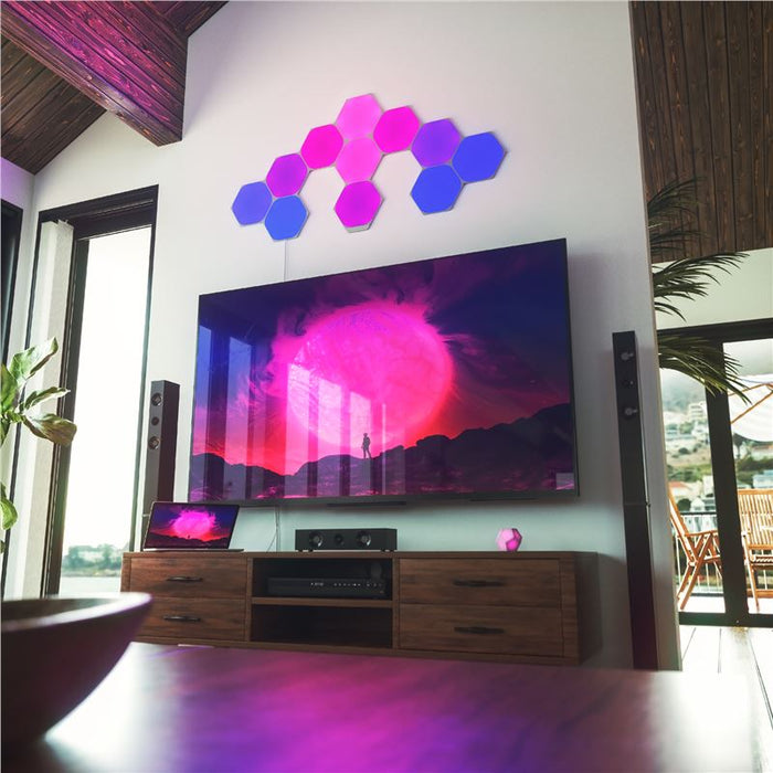 Kit 9 panouri luminoase Nanoleaf Shapes Hexagons Starter Kit, Wi-Fi