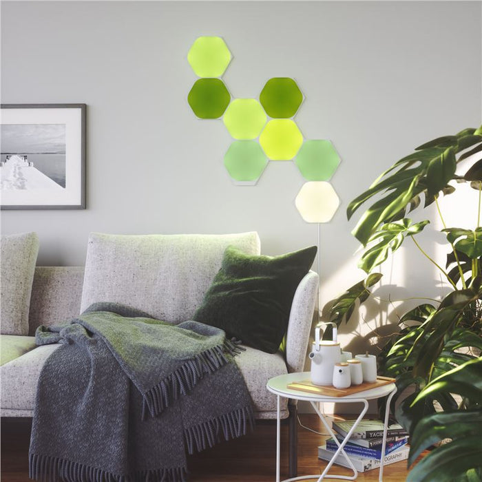 Kit 9 panouri luminoase Nanoleaf Shapes Hexagons Starter Kit, Wi-Fi