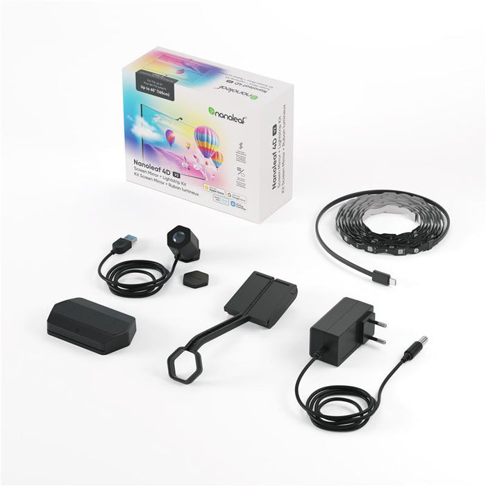 Kit sincronizare TV Nanoleaf 4D V2 Screen Mirror + bandă LED 4 m, pentru TV până la 65"
