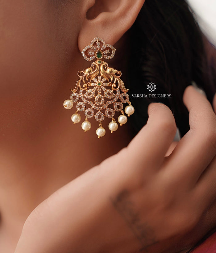 Light Weight AD Stone Earrings