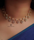 Light Weight Diamond Look White Stone Necklace