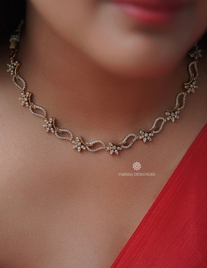 Light Weight White Stone Necklace Set