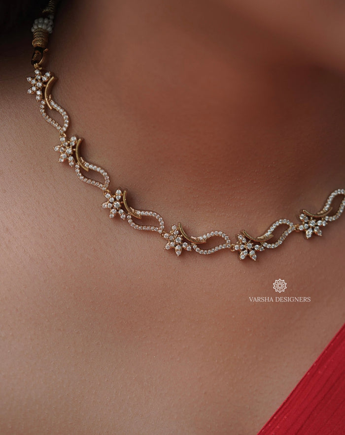 Light Weight White Stone Necklace Set