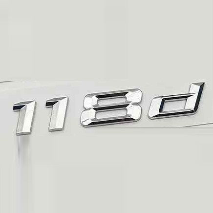 Car Craft Compatible With Bmw 1 Series F20 F70 F52 E81 E87 E82 E88 118d Chrome Badge Emblem Logo Letter - CAR CRAFT INDIA