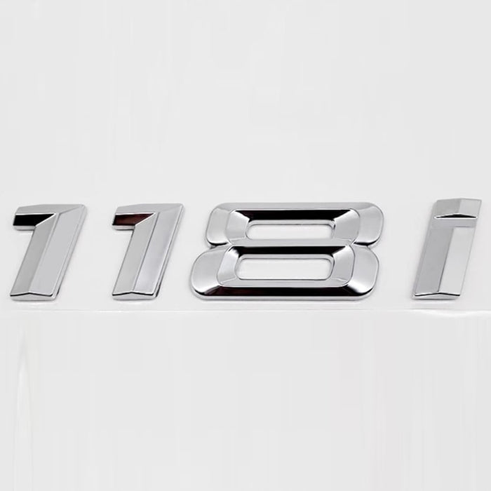Car Craft Compatible With Bmw 1 Series F20 F70 F52 E81 E87 E82 E88 118i Chrome Badge Emblem Logo Letter - CAR CRAFT INDIA