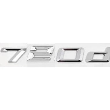 Car Craft Compatible With Bmw 7 Series E65 E66 E67 F01 F02 G11 G12 G70 720d Chrome Badge Emblem Logo Letter - CAR CRAFT INDIA