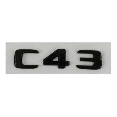 Logo Kraft Compatible With Mercedes C Class W204 W205 W206 C205 Letter Logo Badge Emblem Sticker C43 Amg Black CC-10713