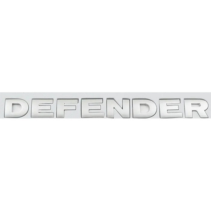 Logo Kraft Compatible With Range Land Rover Defender Letter Logo Badge Emblem Sticker Silver 475x30mm CC-10454
