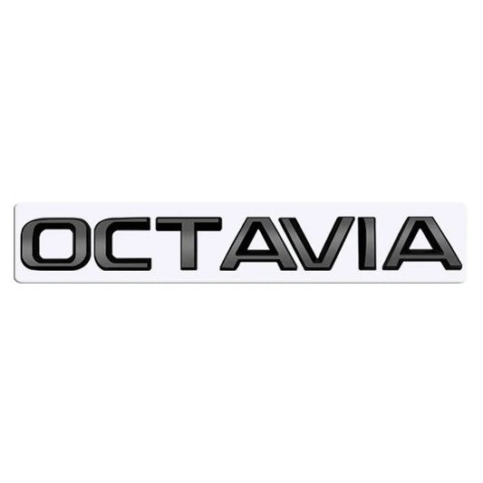 Logo Kraft Compatible With Skoda Octavia Letter Logo Badge Emblem Sticker Logo Black CC-10465