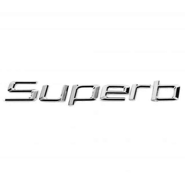 Logo Kraft Compatible With Skoda Superb Letter Logo Badge Emblem Sticker Logo Chrome CC-10463