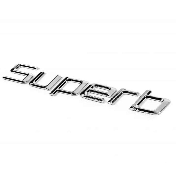Logo Kraft Compatible With Skoda Superb Letter Logo Badge Emblem Sticker Logo Chrome CC-10463