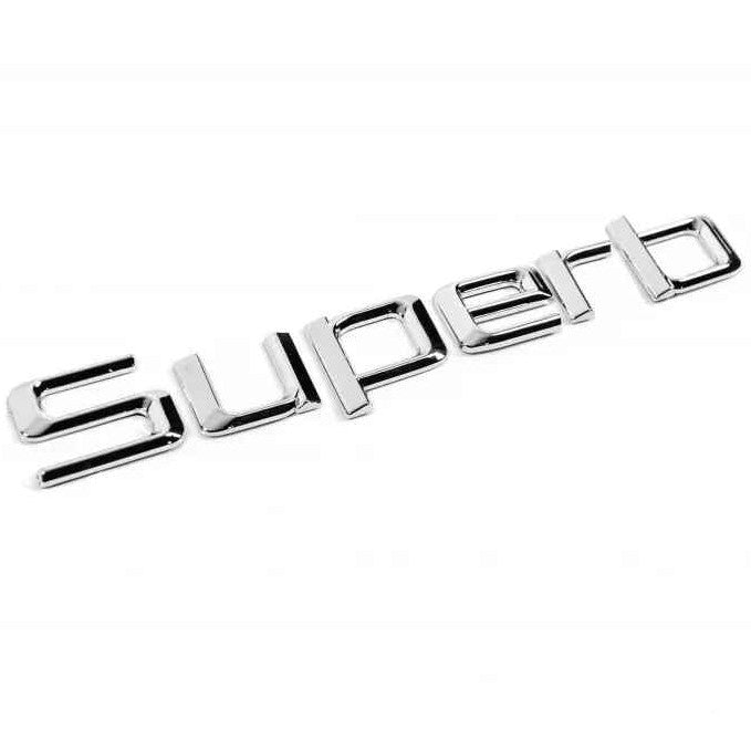 Logo Kraft Compatible With Skoda Superb Letter Logo Badge Emblem Sticker Logo Chrome CC-10463
