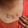 Lotus Pendant Invisible Necklace Set