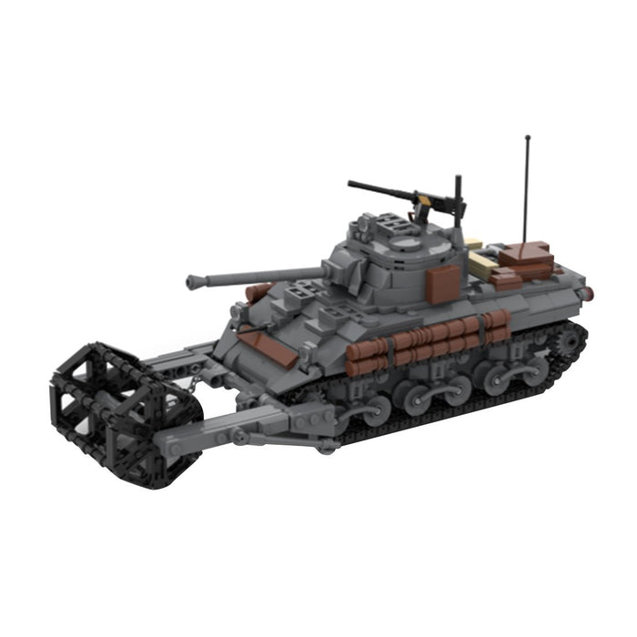 M4 SHERMAN Antimines Medium Tank Building Blocks - LesDiy - building blocks -