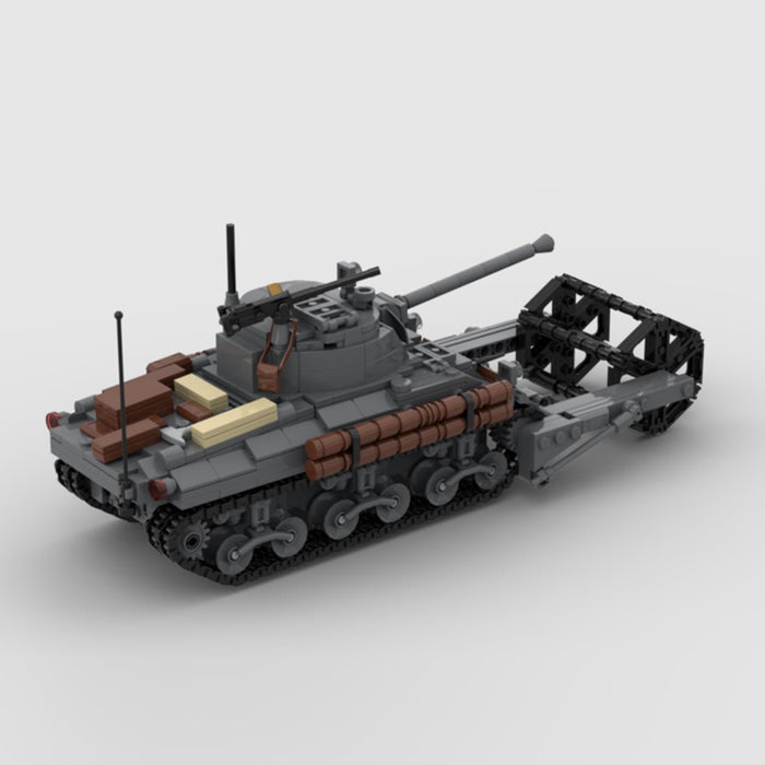M4 SHERMAN Antimines Medium Tank Building Blocks - LesDiy - building blocks -