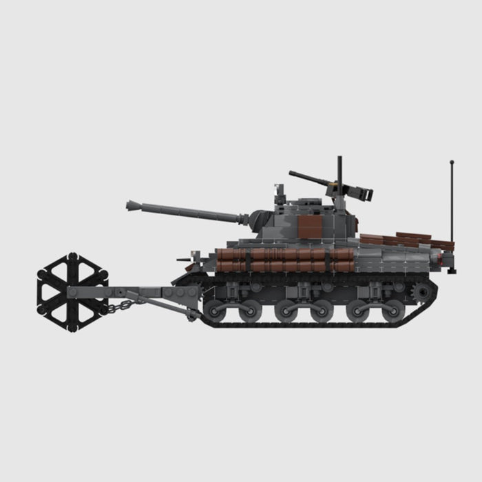M4 SHERMAN Antimines Medium Tank Building Blocks - LesDiy - building blocks -