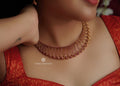 Matte Finish Designer Rich Ruby Stone Necklace