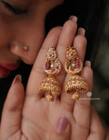 Matte Finish Light Weight Peacock Jhumkas