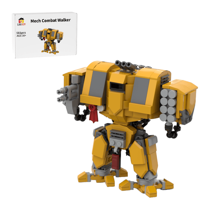 Mech Combat Walker Building Blocks - LesDiy - Yellow