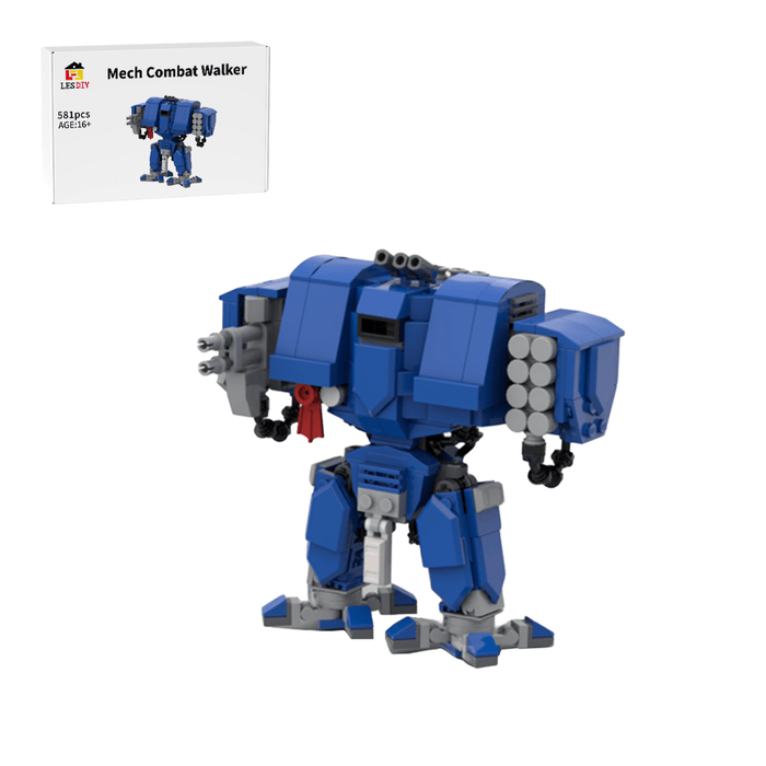 Mech Combat Walker Building Blocks - LesDiy - Blue