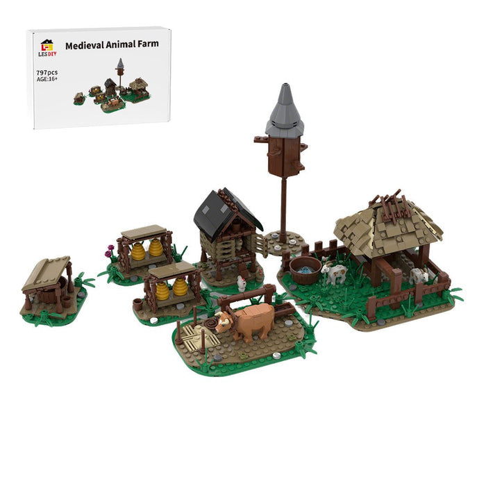 Medieval DIY Animals Ranch Building Blocks - LesDiy -