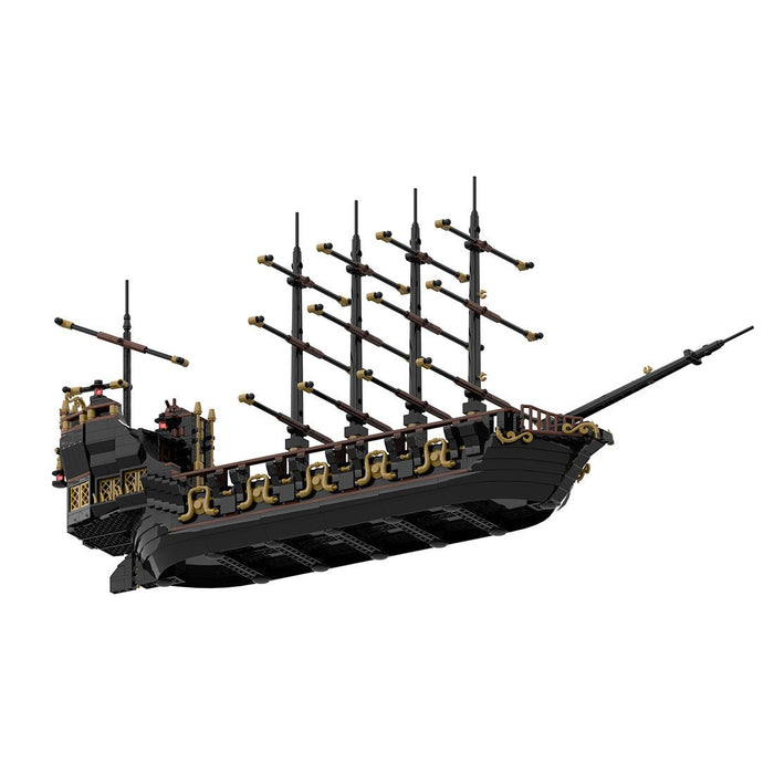 Medieval Golden Pirate Ship Building Blocks - LesDiy -