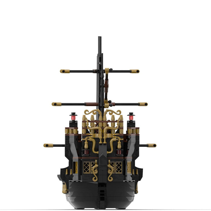 Medieval Golden Pirate Ship Building Blocks - LesDiy -
