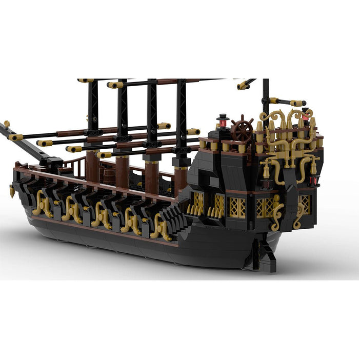 Medieval Golden Pirate Ship Building Blocks - LesDiy -