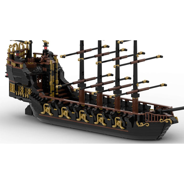 Medieval Golden Pirate Ship Building Blocks - LesDiy -