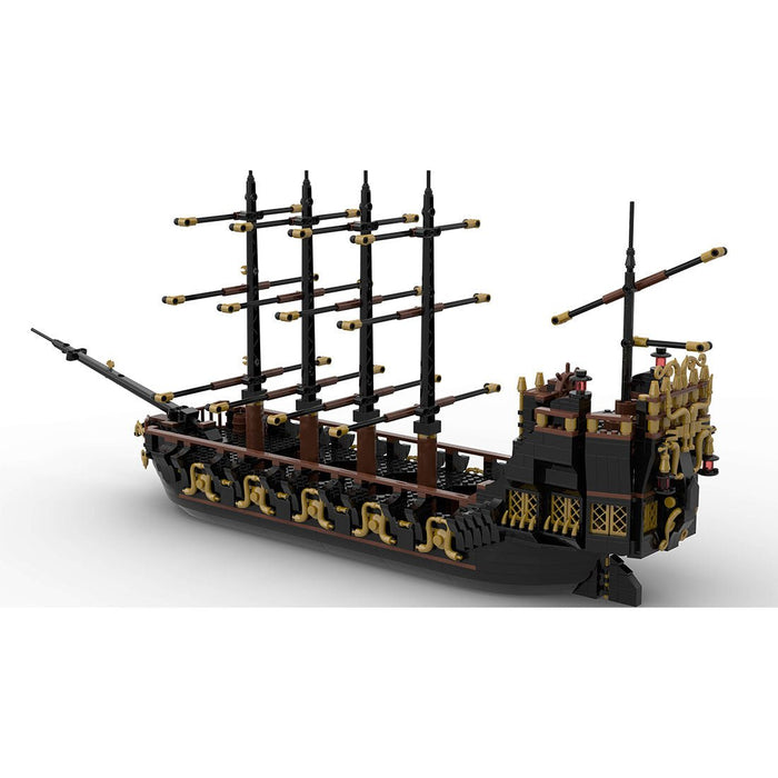Medieval Golden Pirate Ship Building Blocks - LesDiy -
