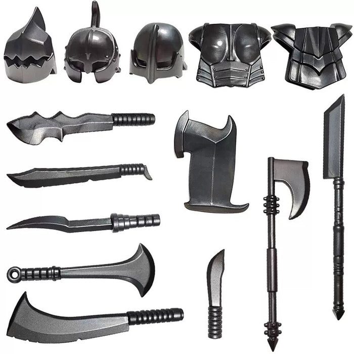 Medieval Orc Arms and Armor Building Blocks Accessories - LesDiy -