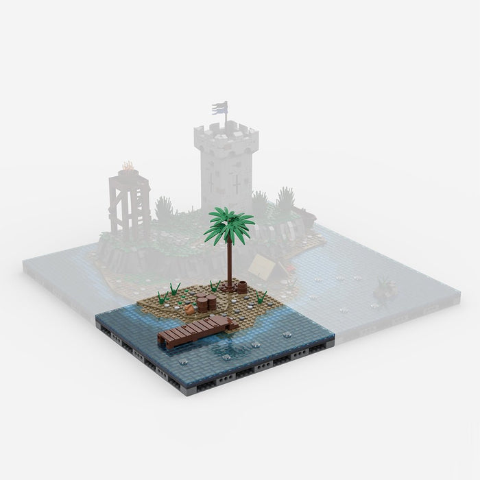 Medieval Watchtower Brick Kit, CA - 001 Coastal Modular Building Blocks - LesDiy - Building Blocks -