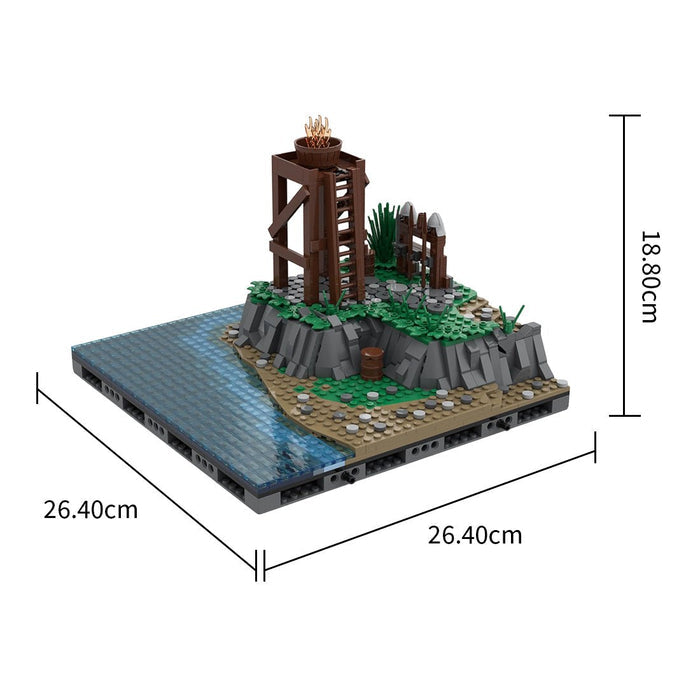 Medieval Watchtower Brick Kit, MA - 001 Signalfire Building Blocks - LesDiy - Building Blocks -