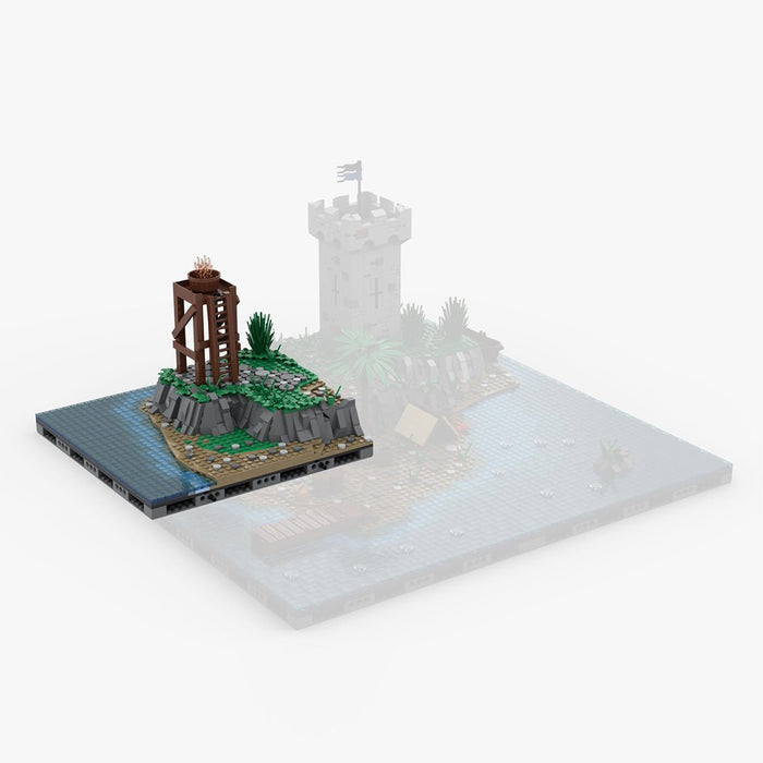 Medieval Watchtower Brick Kit, PA - 001 Signalfire Building Blocks - LesDiy - Building Blocks -