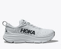White running shoe with 'Hoka' branding on a white background
