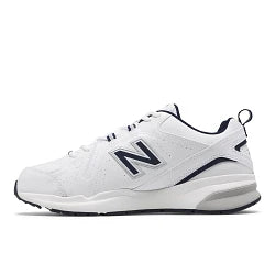 White athletic shoe with New Balance logo on a white background