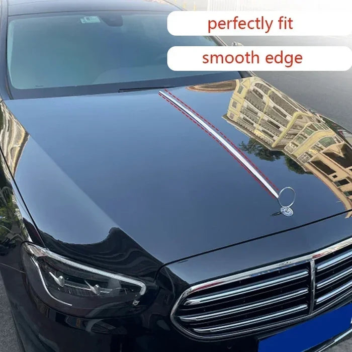 Mercedes Benz E Class W213 HOOD BONNOT SILVER CHROME STRIP TRIM - CAR CRAFT INDIA