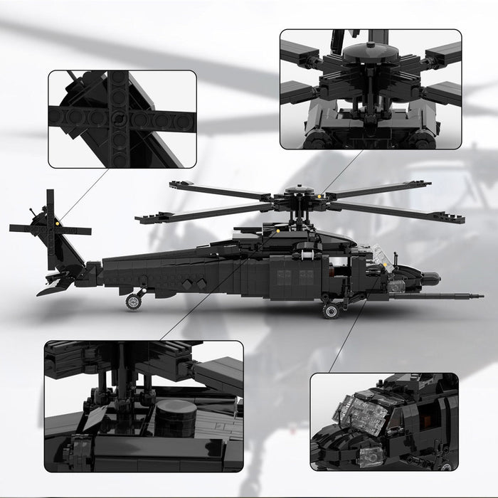 MH60M Black Hawk Military Copter Building Blocks - LesDiy - Building Blocks -