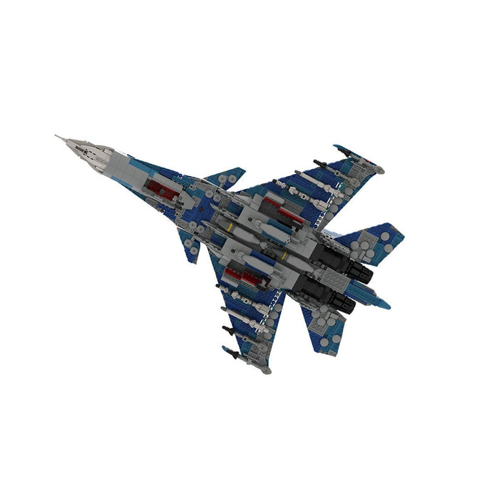 MOC - 101051 1/35 Scale Sukhoi SU - 30 SM Building Blocks - LesDiy - building blocks - Blue