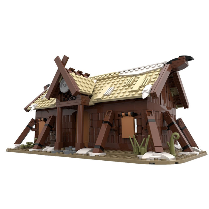 MOC - 102557 Viking Longhouse Medieval Building Blocks - LesDiy -
