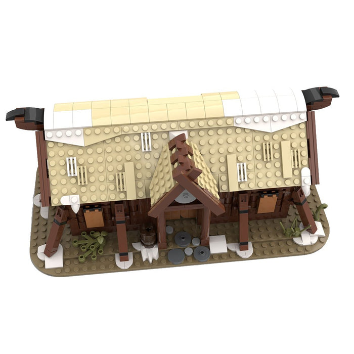 MOC - 102557 Viking Longhouse Medieval Building Blocks - LesDiy -