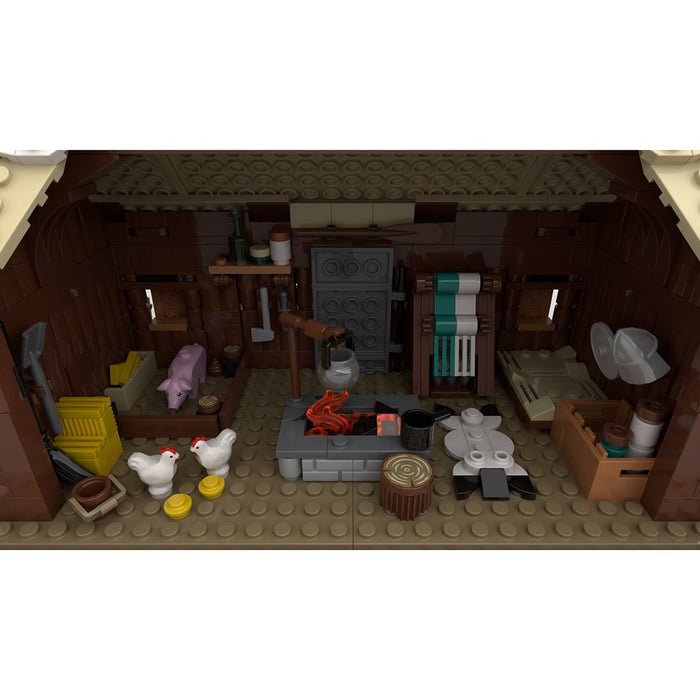 MOC - 102557 Viking Longhouse Medieval Building Blocks - LesDiy -