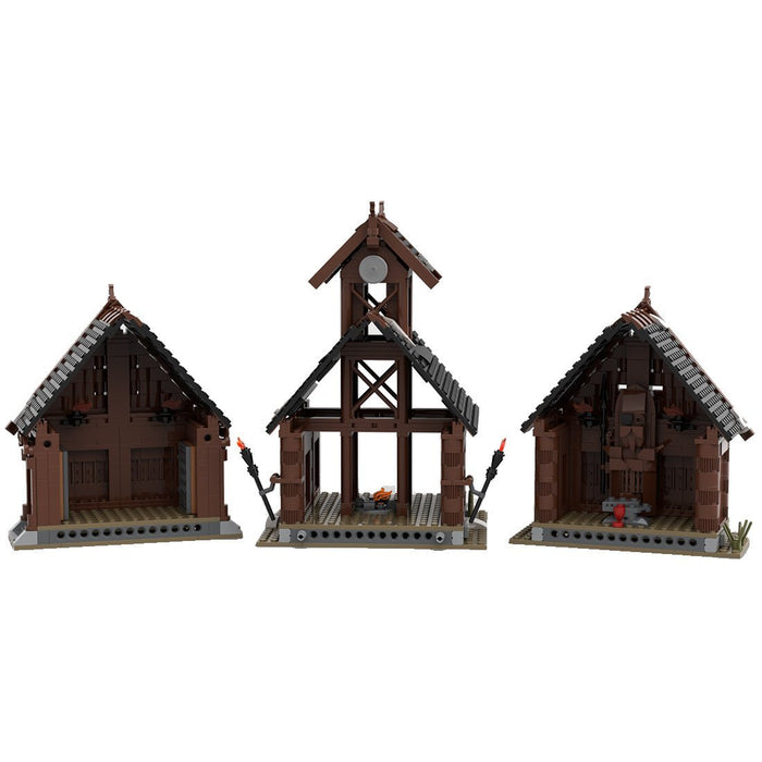 MOC - 104429 The Viking God House Medieval Building Blocks - LesDiy -