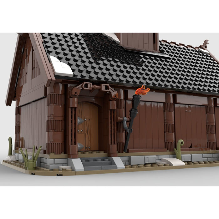 MOC - 104429 The Viking God House Medieval Building Blocks - LesDiy -